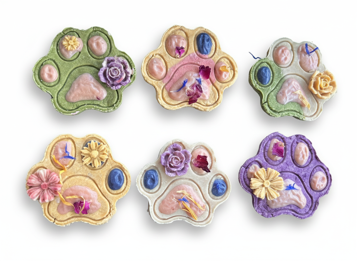 Biscuits en forme de patte pour chiens
